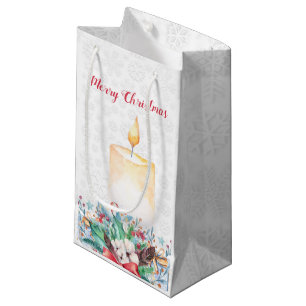Candle &  Christmas Decoration Small Gift Bag