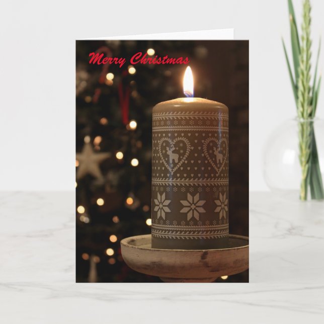 Candle Christmas greeting card (Front)
