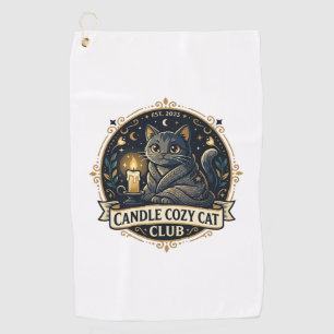 Candle Cosy Cat Cat Dad Gift Idea - Candle Cosy Ca Golf Towel