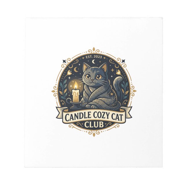 Candle Cosy Cat Cat Dad Gift Idea - Candle Cosy Ca Notepad (Front)