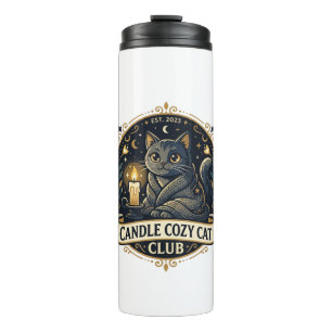 Candle Cosy Cat Cat Dad Gift Idea - Candle Cosy Ca Thermal Tumbler