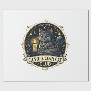 Candle Cosy Cat Cat Dad Gift Idea - Candle Cosy Ca Wrapping Paper