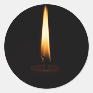 Candle Flame 2 Classic Round Sticker