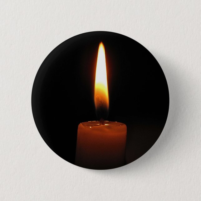 Candle Flame 6 Cm Round Badge (Front)