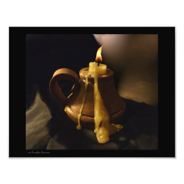 Candle Flame and Smoke Photo Print (Front)