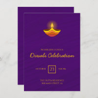 Candle Flame on Purple Background