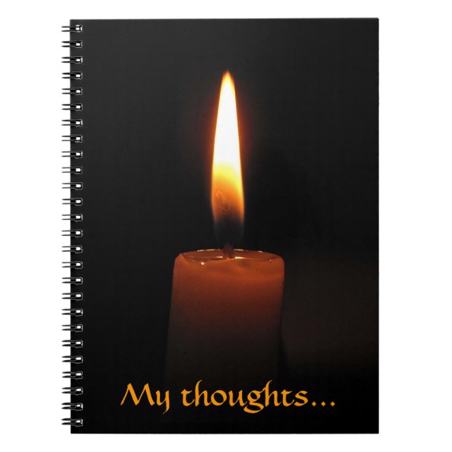 Candle Flame Spiral Notebook (Front)