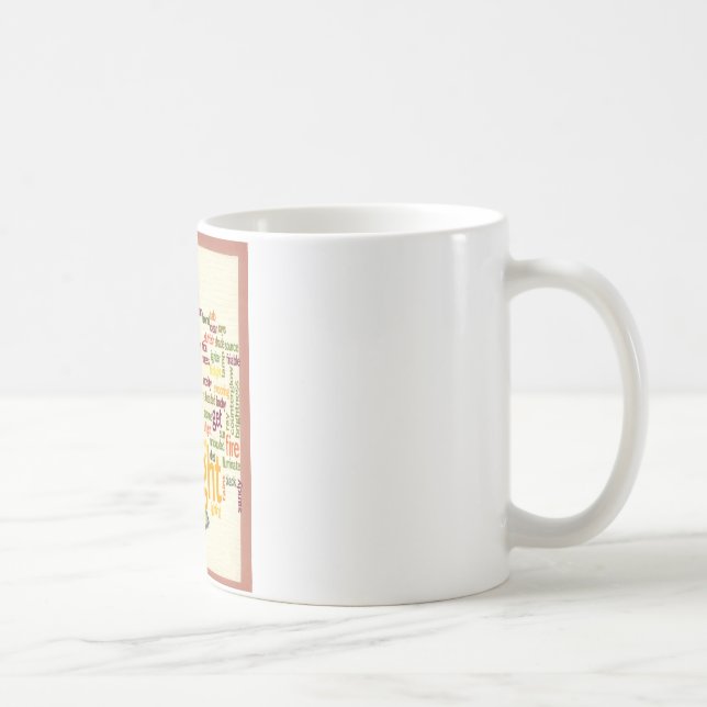 Candle Flame Word Cloud Art Print Coffee Mug (Right)