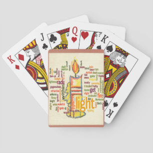Candle Flame Word Cloud Art Print Playing Cards