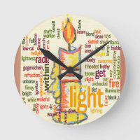 Candle Flame Word Cloud Art Print