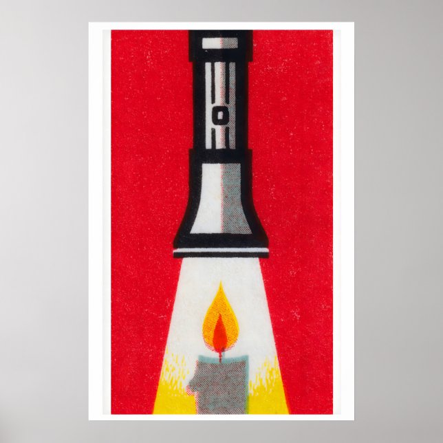Candle Flashlight - Matchbox Print - Aesthetic (Front)