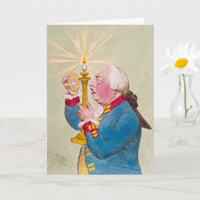 Candle - Folded Greeting Card (Small Plant)