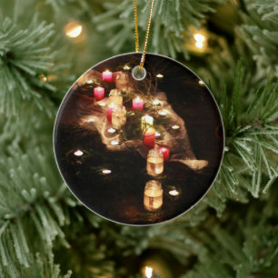 Candle Glow Ceramic Ornament – Customisable
