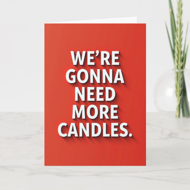 Candle Graphic Birthday Card (Front)