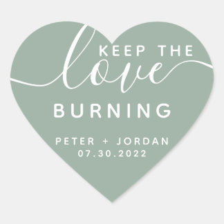 Candle Heart Stickers