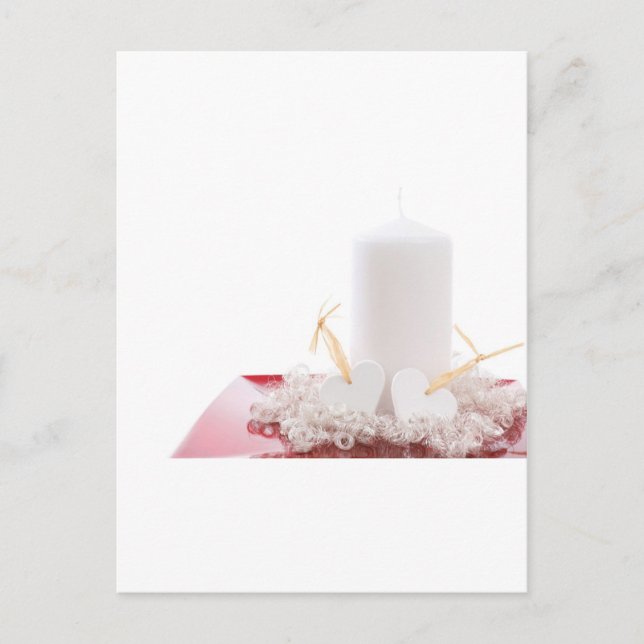 Candle & Hearts Postcard (Front)