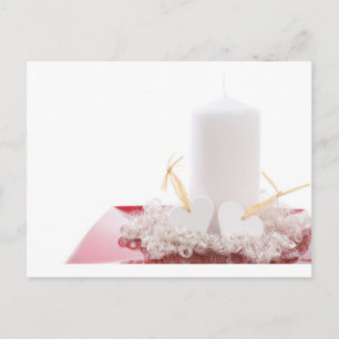Candle & Hearts Postcard