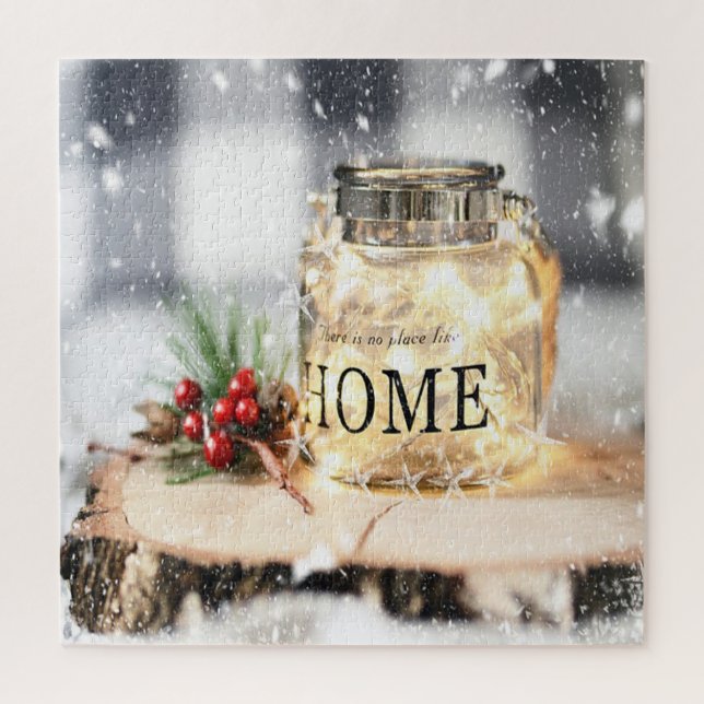 Candle,Holly Berry, Holiday Jigsaw Puzzle (Vertical)