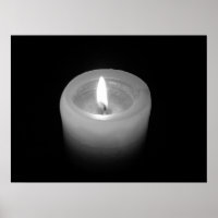 Candle in Black and White