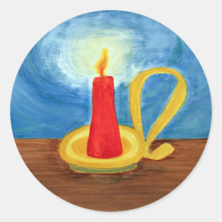 Candle in the Dark Classic Round Sticker