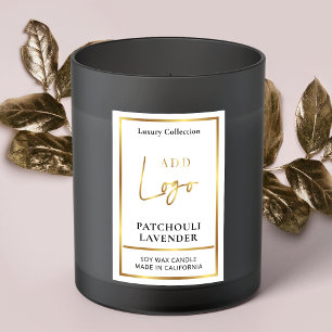 Candle Jar Packaging Label Gold Logo Elegant