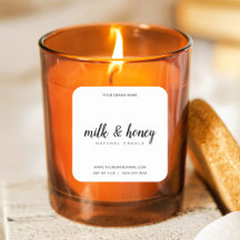Candle Label Editable Product Label