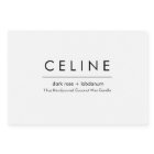 Candle Label Minimalist Elegant Black-White Gift