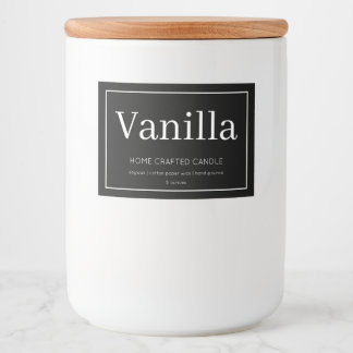 Candle Label Modern Minimalist Black Sticker