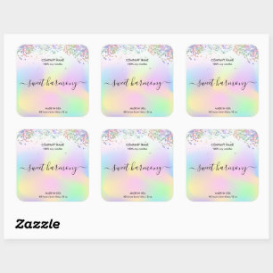 Candle label product label holograph jar label