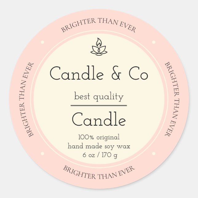 Candle Labels, Food Labels, Label Template, Soap (Front)