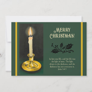 Candle Light Christmas Card