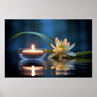 Candle Light Flowers Tranquil Peaceful