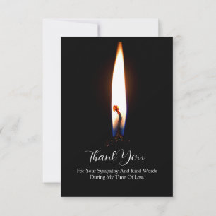 Candle Light In Black Thank You Card