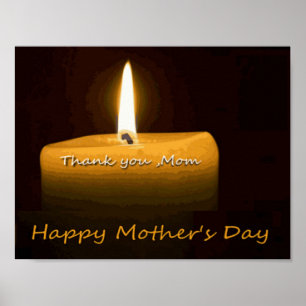 Candle light mothers day poster