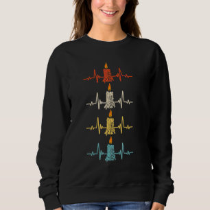Candle Maker Candle Making Heartbeat Sweatshirt
