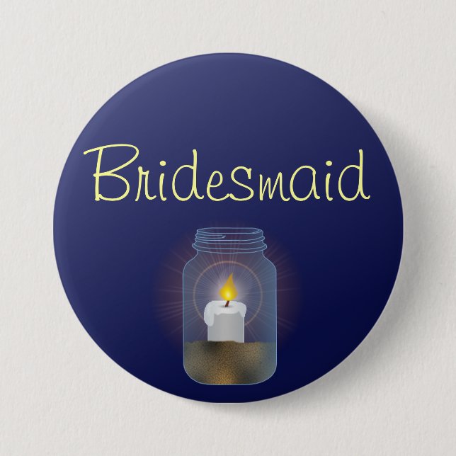 Candle Mason Jar Button (Front)