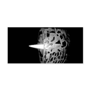 Candle on a black background self-inking stamp