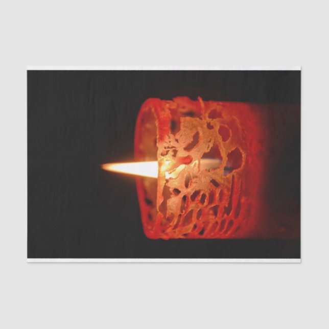 Candle on a black background tissue paper (Front)
