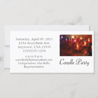 Candle Party Photo Invite