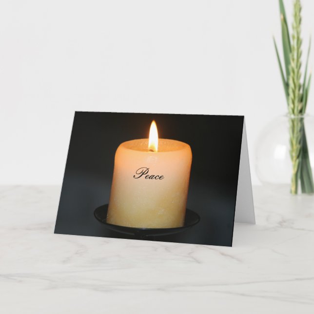candle peace holiday card (Front)