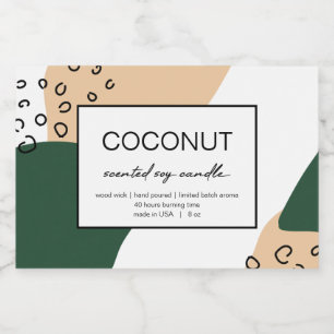 Candle Product Label Abstract Design