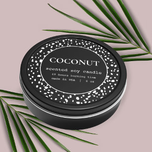 Candle Product Label Dalmatian Pattern Design