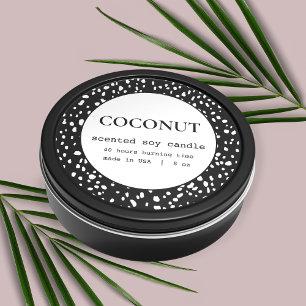 Candle Product Label Dalmatian Pattern Design