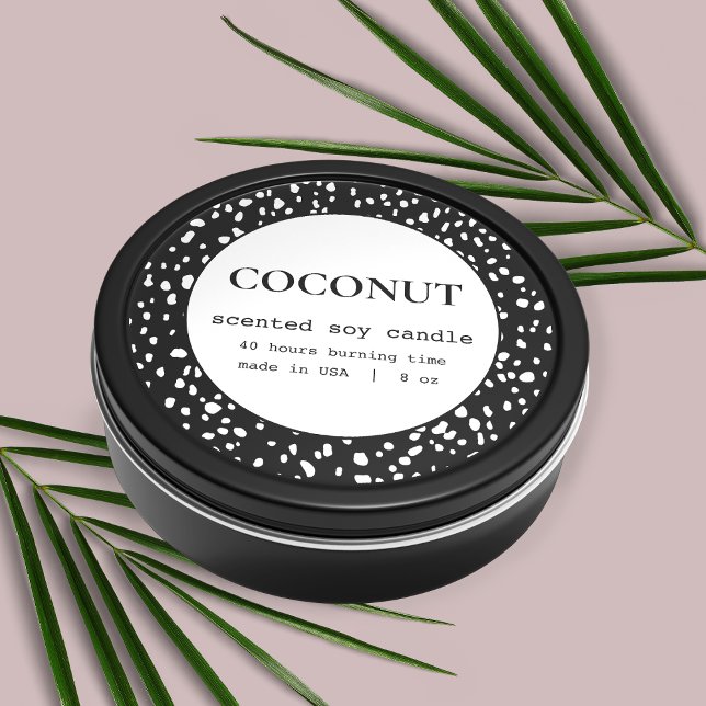 Candle Product Label Dalmatian Pattern Design (Creator Uploaded)