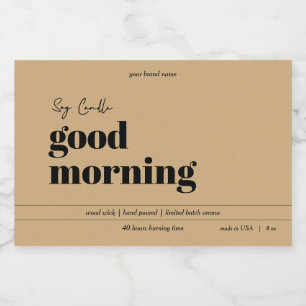 Candle Product Label Design