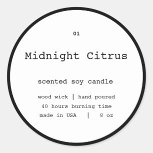 Candle Product Label Design