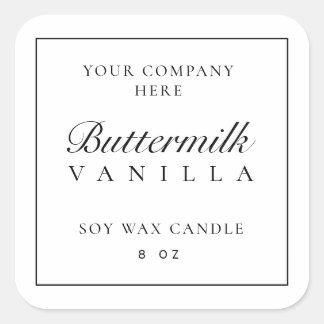 Candle Product Label Minimal Jar Branding Sticker