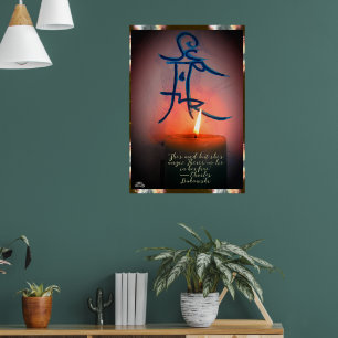 Candle & Sigil with a quote by Linandara Poster