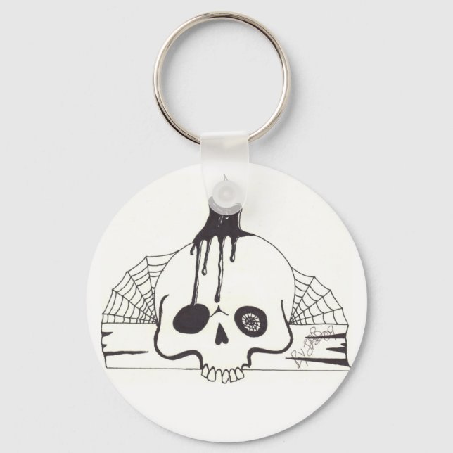Candle Skull Keychain (Front)