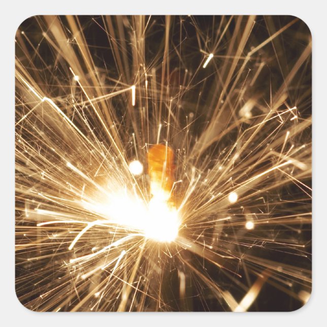 candle square sticker (Front)